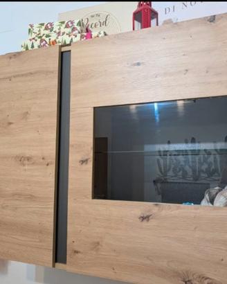 arredamento per tinello stile moderno color legno 