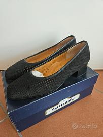 scarpa donna 39 nera vero cuoio made in Italy 