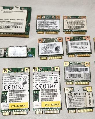 Lotto 13 schede wireless WiFi interne per notebook