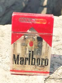 accendino marlboro vintage trasparente 