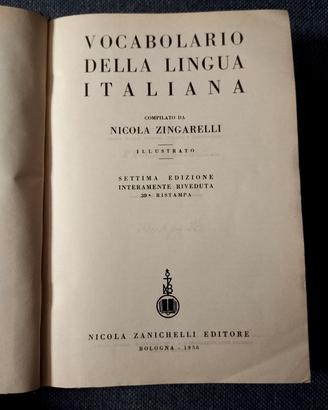 Vocabolario italiano Zingarelli 1956