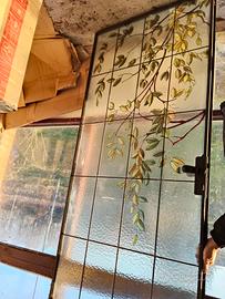 Porte artistiche in vetro piombato.
