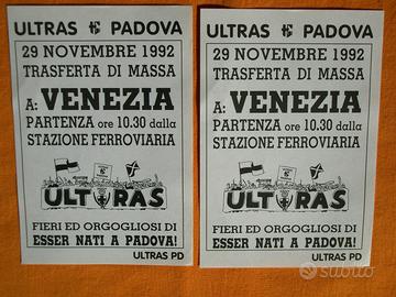 Volantino ULTRAS PADOVA trasferta 1992