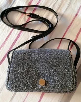 Borsa glitter argento 