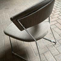 4 sedie da cucina, telaio in metallo cromato.