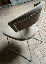 4 sedie da cucina, telaio in metallo cromato.