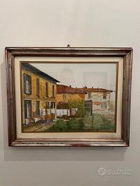 Quadro Soffiantini "Cortile" 1981 Originale