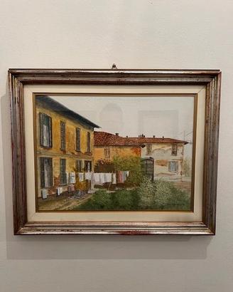 Quadro Soffiantini "Cortile" 1981 Originale