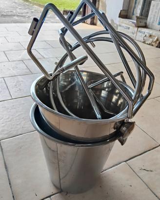 2 Set di secchielli glacette per vino con supporti