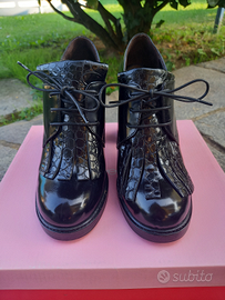 Francesine in pelle nera taglia 37