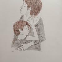 Maternità. Litografia di Xavier Bueno