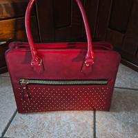 borsa a mano color borgogna in similpelle