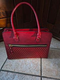 borsa a mano color borgogna in similpelle