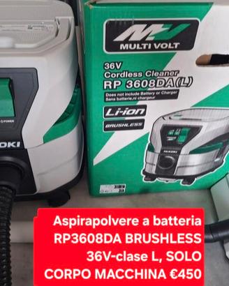 aspirapolvere a batteria RP3608DA BRUSHLESS 36V