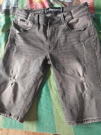 bermuda jeans grigio chiaro "boxer des rues"