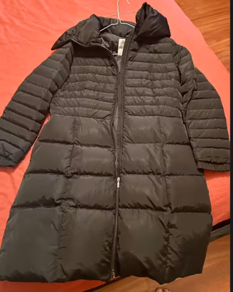 Piumino moncler lungo donna nero