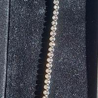 Braccialetto tennis oro 375% e diamanti 0,325