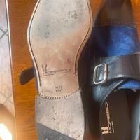 Scarpe Moreschi n 43 Búfalo ( blu) e pelle nera