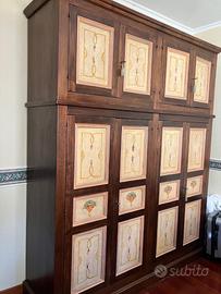 Armadio 2 ante dipinto a mano