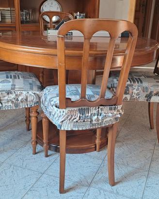 SEDIE CLASSICHE LEGNO E CUSCINO IMBOTTITO
