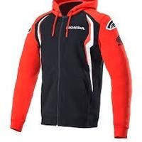 FELPA CON CAPPUCCIO E CERNIERA CENTRALE HONDA