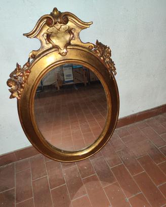 Specchio con cornice (oro) vintage