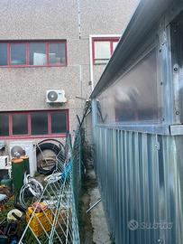 Tettoia in ferro zincato. Tutta inbullonata. 55mq