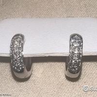 ORECCHINI A CERCHIIO ORO 18kt. DIAMANTI NATURALI