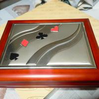 set carte da gioco, fish e dadi