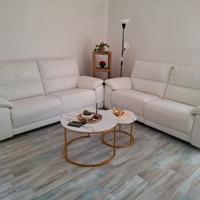 Coppia di divani Poltronesofa in pelle