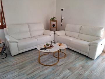 Coppia di divani Poltronesofa in pelle