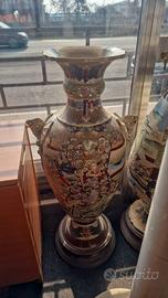 Geande vaso Japponese in ceramica Satsuma di lusso