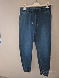 Jeans donna con lacci in vita