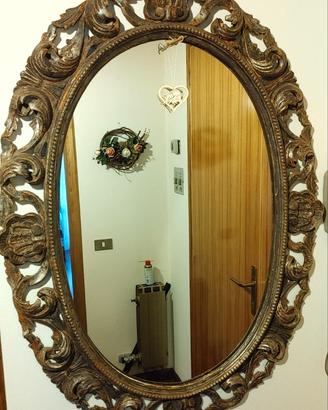 Splendido Specchio in Legno Stile Fiorentino