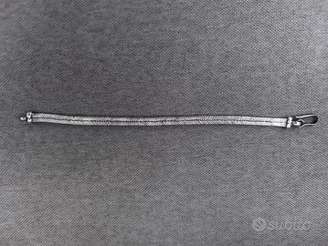 Bracciale uomo in argento maglia a spina di pesce