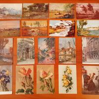 Lotto 34 antiche cartoline illustrate 