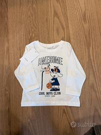Maglietta bambino Name It Awesome Basket nuova 86