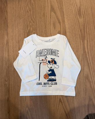 Maglietta bambino Name It Awesome Basket nuova 86