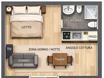 Monolocale a Castel Maggiore, moderno e luminoso