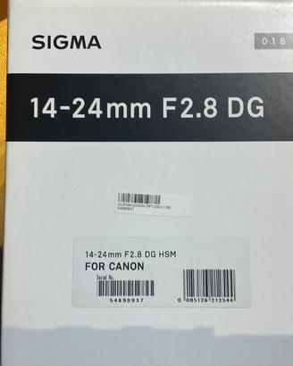 Sigma 14-24 F.2.8 Canon ART 