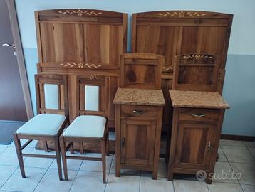 Gruppo letto in Noce Nazionale