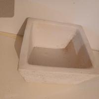 vaso bianco rettangolare 