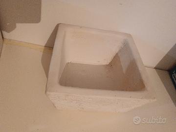 vaso bianco rettangolare 