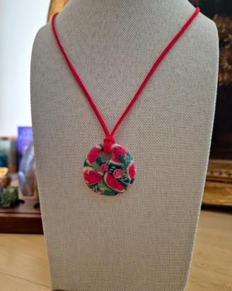 collana  e  orecchini a tema anguria 🍉 