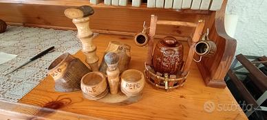 Porta olio, aceto, pepe e sale. Botticella liquore