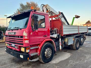 SCANIA 93H 280 6x2 Ribaltabile + Gru BONFIGLIOLI