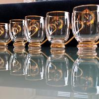 RARI bicchieri da punch in cristallo logo Napoleon