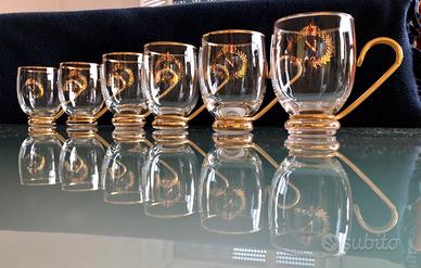 RARI bicchieri da punch in cristallo logo Napoleon