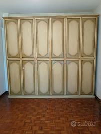 armadio legno 6 ante doppie stile veneziano
