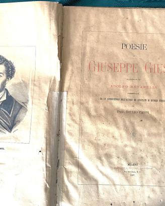 GIUSEPPE GIUSTI – POESIE LIBRO ILLUSTRATO - 1887